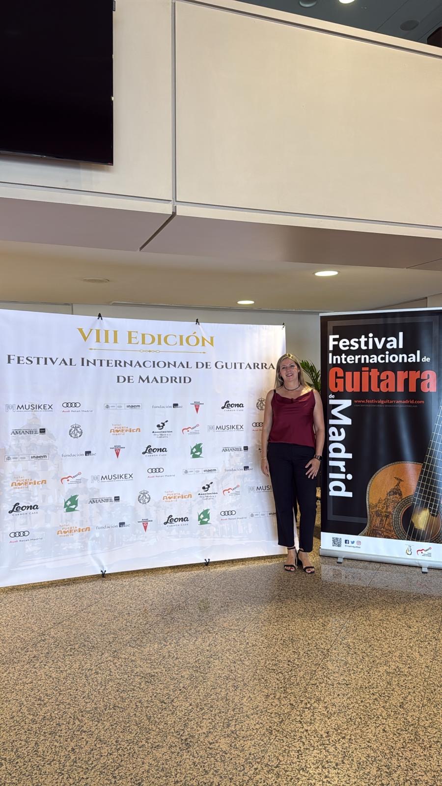Laura, fundadora y directora del Festival Internacional de Guitarra de Madrid, durante la VIII edición del festival